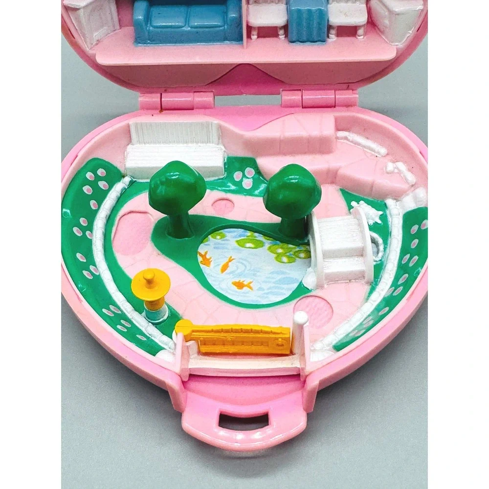 Bluebird Polly Pocket Country Cottage Pink Heart Compact 1989 Vintage NO DOLLS